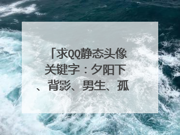 求QQ静态头像 关键字：夕阳下、背影、男生、孤独、不颓废