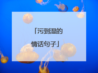 污到湿的情话句子