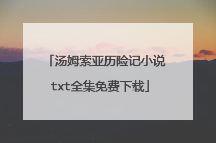 汤姆索亚历险记小说txt全集免费下载