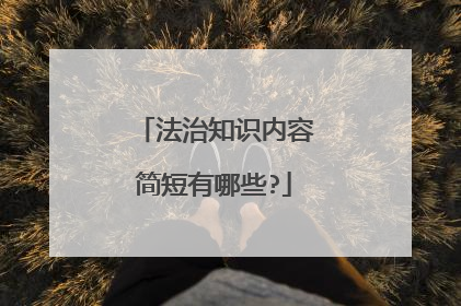 法治知识内容简短有哪些?