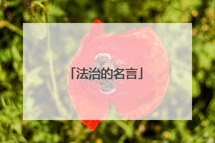 法治的名言