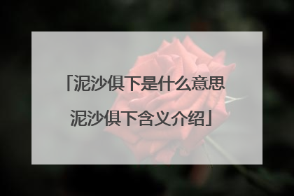 泥沙俱下是什么意思 泥沙俱下含义介绍