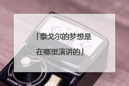 泰戈尔的梦想是在哪里演讲的