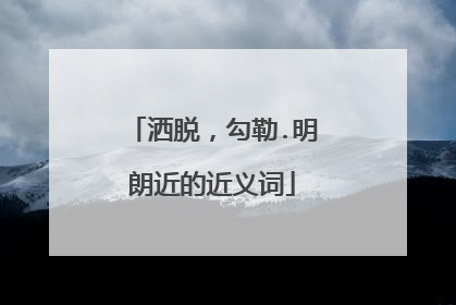 洒脱，勾勒.明朗近的近义词