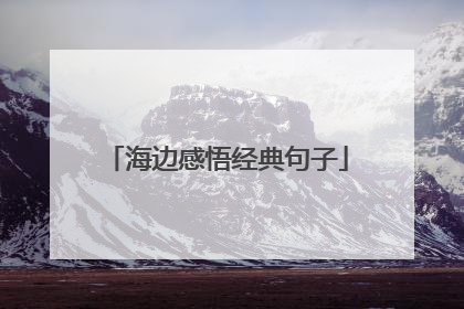 海边感悟经典句子