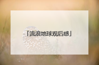 流浪地球观后感