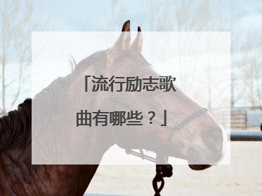 流行励志歌曲有哪些？