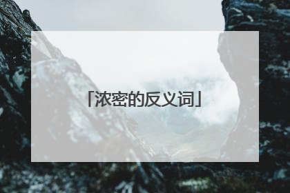 浓密的反义词