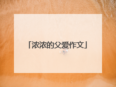 浓浓的父爱作文