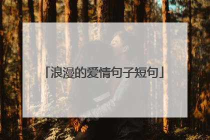 浪漫的爱情句子短句