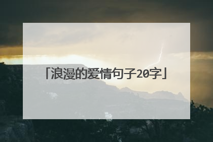 浪漫的爱情句子20字