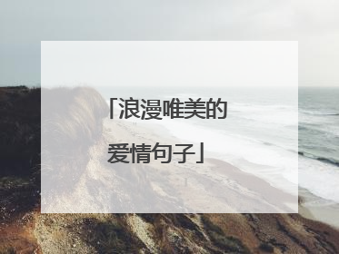浪漫唯美的爱情句子