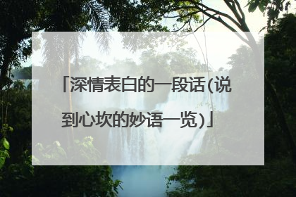 深情表白的一段话(说到心坎的妙语一览)