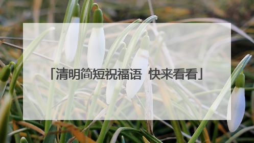 清明简短祝福语 快来看看
