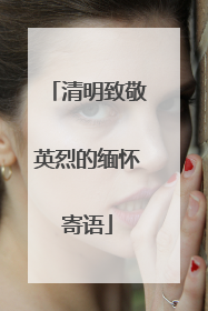 清明致敬英烈的缅怀寄语
