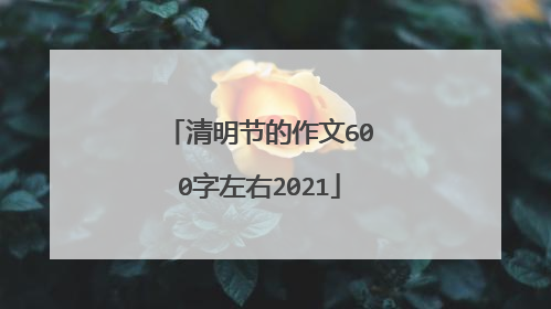 清明节的作文600字左右2021