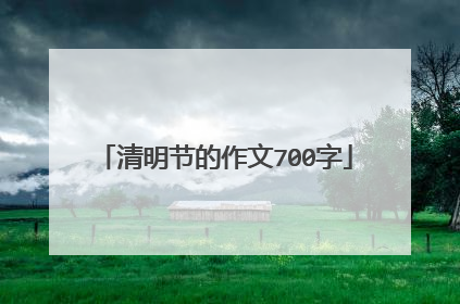 清明节的作文700字