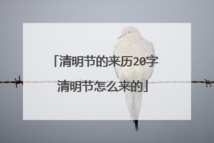 清明节的来历20字 清明节怎么来的