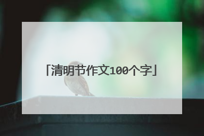 清明节作文100个字