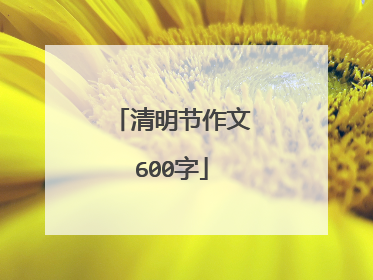 清明节作文600字