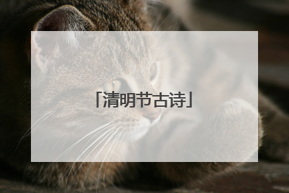清明节古诗