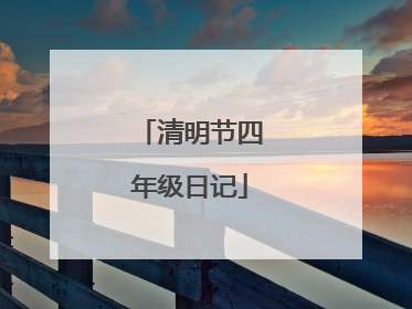 清明节四年级日记