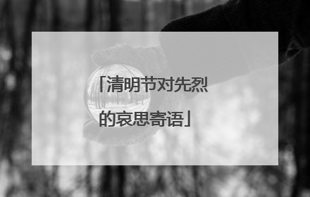 清明节对先烈的哀思寄语