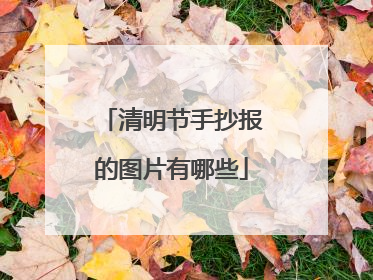 清明节手抄报的图片有哪些