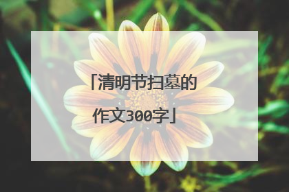清明节扫墓的作文300字