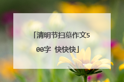 清明节扫墓作文500字 快快快