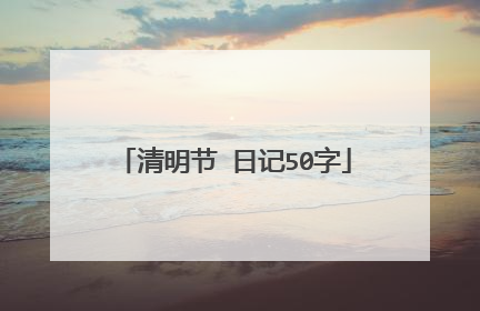 清明节 日记50字