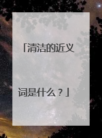 清洁的近义词是什么?