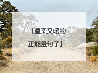 温柔又暖的正能量句子