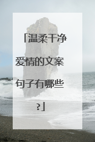 温柔干净爱情的文案句子有哪些?