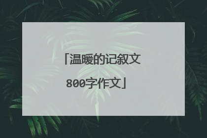 温暖的记叙文800字作文