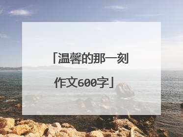 温馨的那一刻作文600字