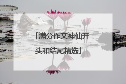 满分作文神仙开头和结尾精选