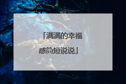 满满的幸福感简短说说