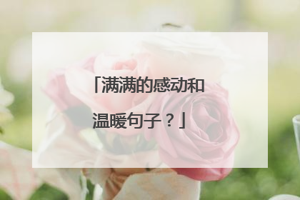 满满的感动和温暖句子？