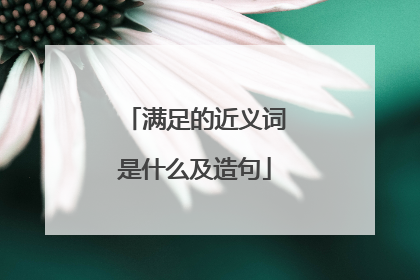 满足的近义词是什么及造句