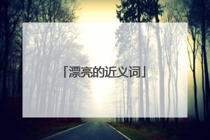 漂亮的近义词