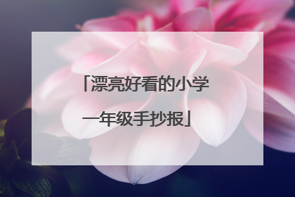 漂亮好看的小学一年级手抄报
