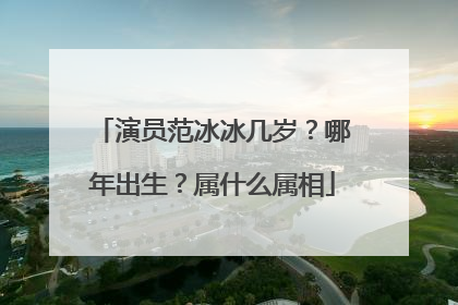 演员范冰冰几岁？哪年出生？属什么属相