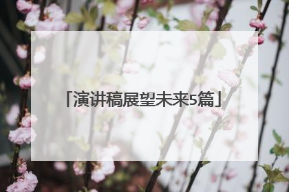 演讲稿展望未来5篇