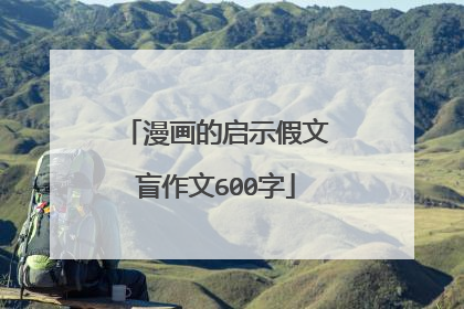 漫画的启示假文盲作文600字