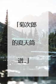 菊次郎的夏天简谱.