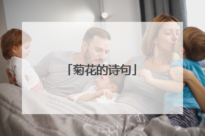 菊花的诗句