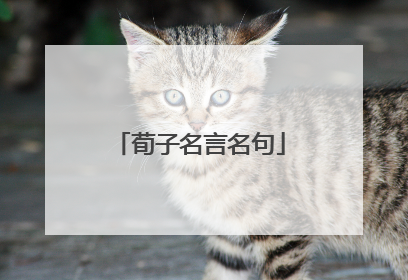 荀子名言名句