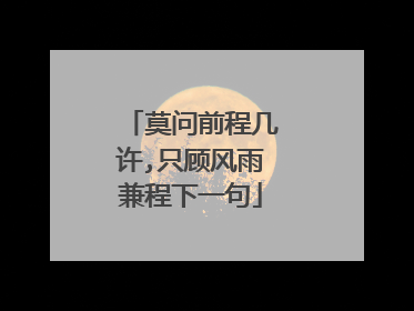 莫问前程几许,只顾风雨兼程下一句