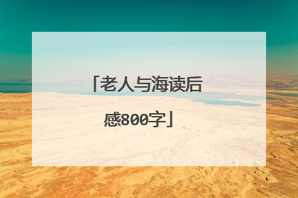 老人与海读后感800字